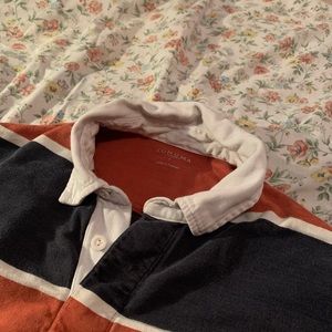 SONOMA Striped Blue White and Orange Long Sleeve Tee